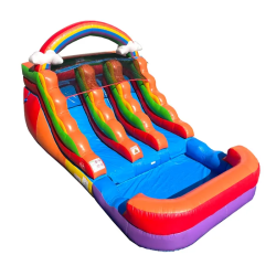 12' Double Lane Rainbow Water Slide