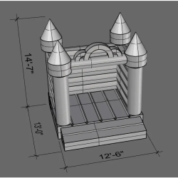 wedding bounce house measurments 1763167002 White Bounce House Castle