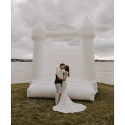 Pristine White Bounce House Castle